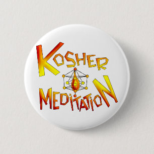 Badge Rond 5 Cm Méditation de Kosher