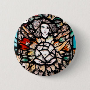 Badge Rond 5 Cm Méditation en couleurs