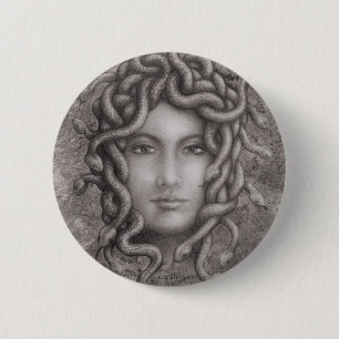 Badge Rond 5 Cm Méduse