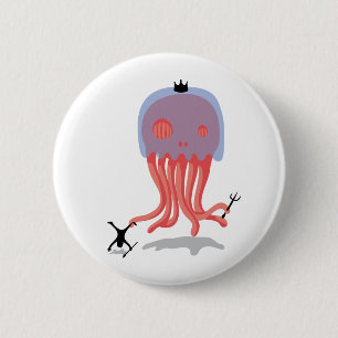 Badge Rond 5 Cm Méduses de crâne