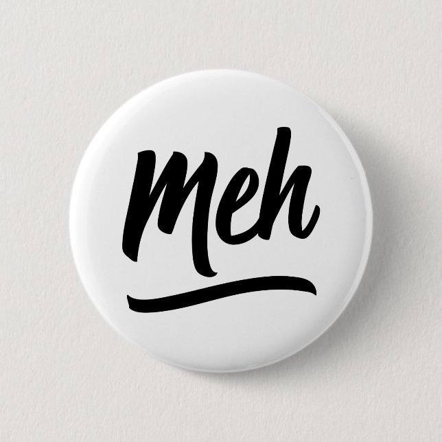 Badge Rond 5 Cm Meh Typographie (Devant)