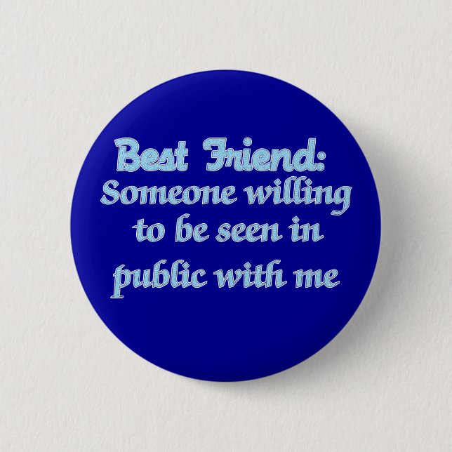 Badge Rond 5 Cm Meilleur ami défini (Devant)