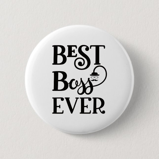 Badge Rond 5 Cm Meilleur Boss jamais (Devant)