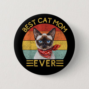 Badge Rond 5 Cm Meilleur Cat Maman jamais
