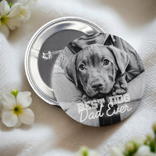 Badge Rond 5 Cm Meilleur Chien Papa Jamais Moderne Personnalisé An