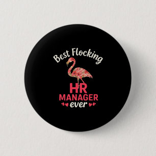 Badge Rond 5 Cm Meilleur gestionnaire de ressources humaines à flo