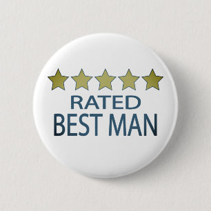 Badge Rond 5 Cm Meilleur homme cinq étoiles