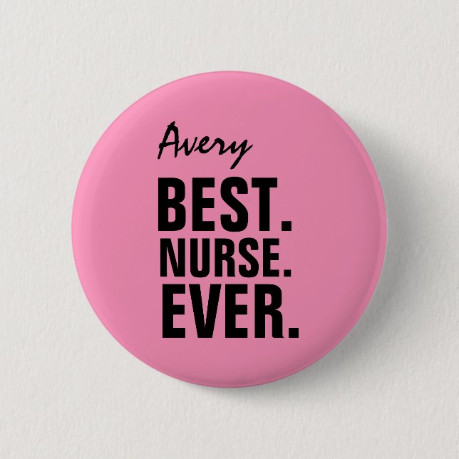 Badge Rond 5 Cm Meilleur nom toujours fait sur commande ROSE V12 (Devant)
