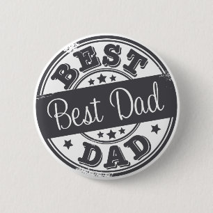 Badge Rond 5 Cm Meilleur papa - effet tampon -