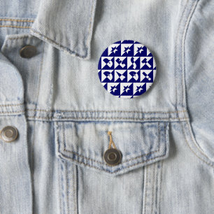 Badge Rond 5 Cm Meilleur Papa Texte Sauvage en Bleu