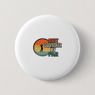 Badge Rond 5 Cm Meilleur Parrain par Par Vintage Golf Vector Desig
