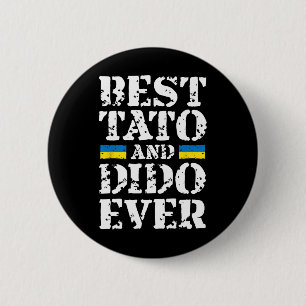 Badge Rond 5 Cm Meilleur Tato et Dido jamais Ukraine Fête des père
