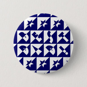 Badge Rond 5 Cm Meilleur texte sauvage papa en bleu