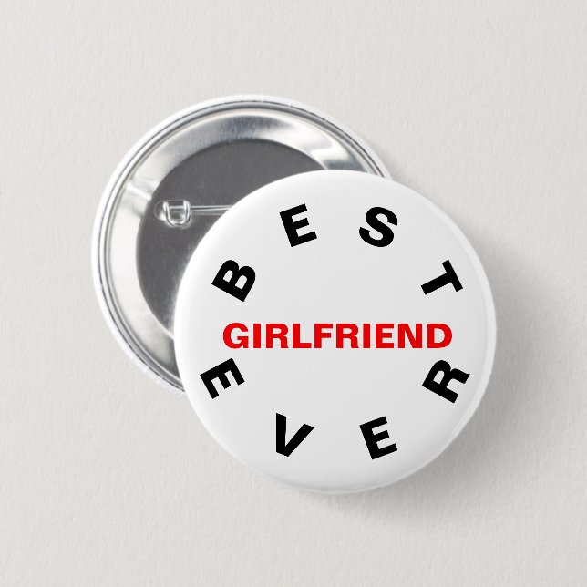 Badge Rond 5 Cm Meilleure amie jamais (Devant & derrière)