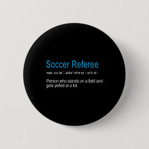 Badge Rond 5 Cm Meilleure Définition d'Arbitre de Football Hilaran
