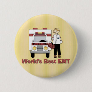 Badge Rond 5 Cm Meilleure EMT féminine au monde
