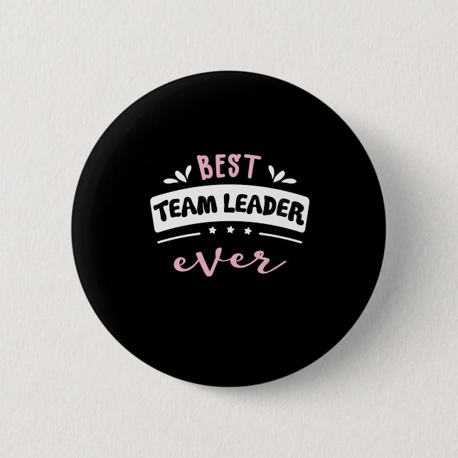 Badge Rond 5 Cm Meilleure idée cadeau du chef d'équipe (Devant)