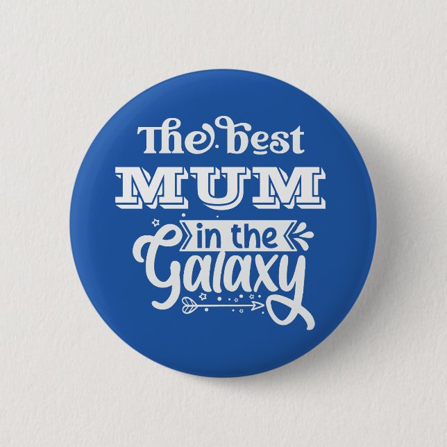 Badge Rond 5 Cm Meilleure maman dans la galaxie mondiale trophée l (Devant)