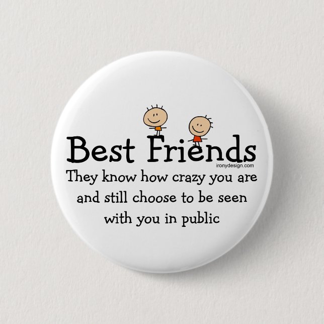 Badge Rond 5 Cm Meilleurs amis (Devant)