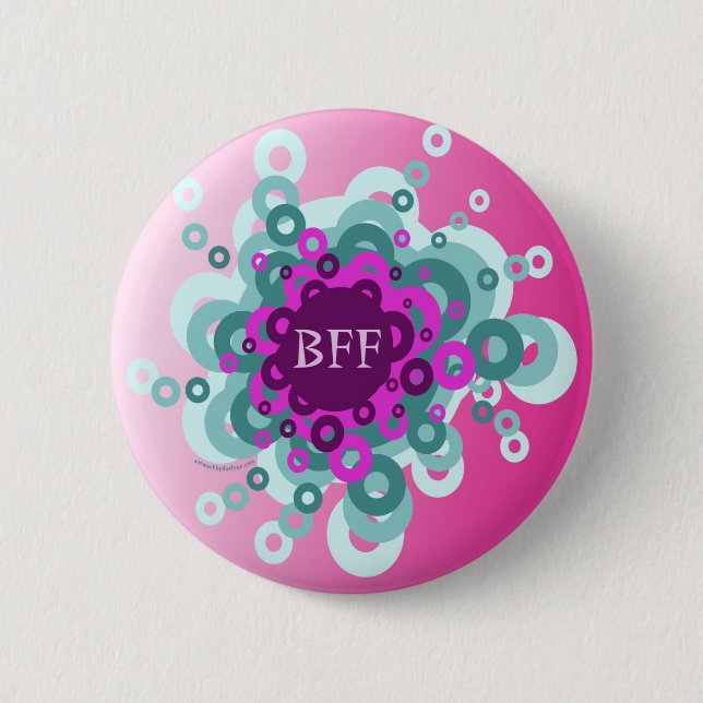 Badge Rond 5 Cm Meilleurs amis de BULLE pour toujours (Devant)