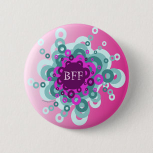 Badge Rond 5 Cm Meilleurs amis de BULLE pour toujours
