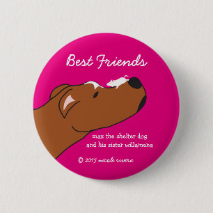 Badge Rond 5 Cm Meilleurs amis maximum et de Willamena 2 1/4"