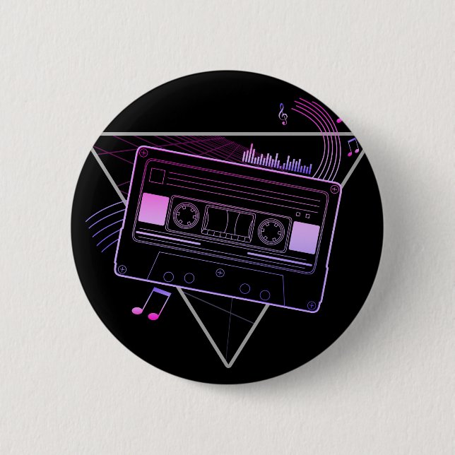 Badge Rond 5 Cm Mélange rétro (Devant)
