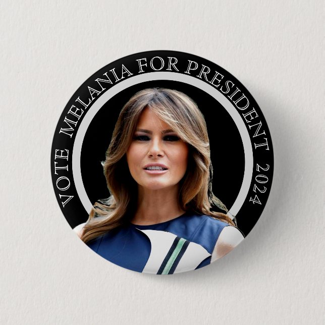 Badge Rond 5 Cm Melania pour le président 2024 (Devant)