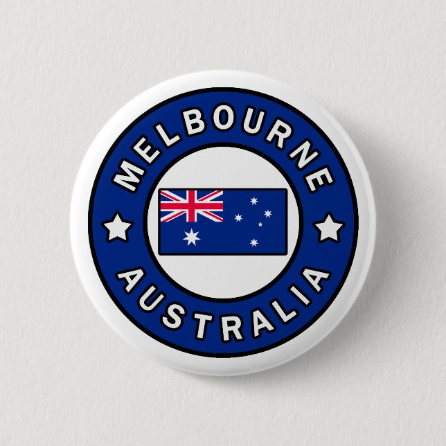 Badge Rond 5 Cm Melbourne Australie (Devant)