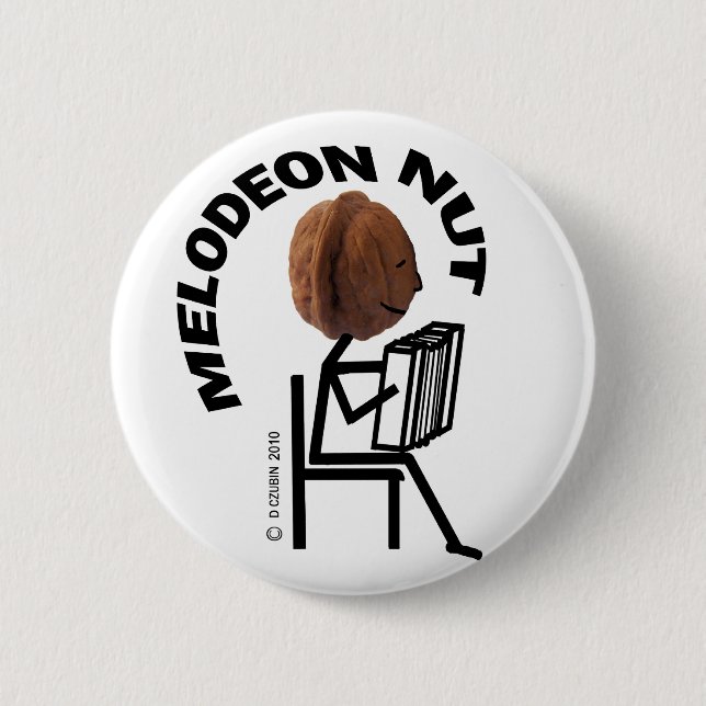 Badge Rond 5 Cm Melodeon Nut (Devant)
