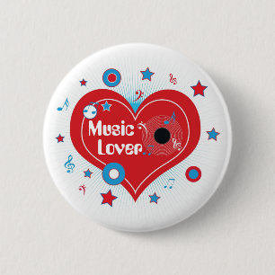 Badge Rond 5 Cm Mélomane - Pin