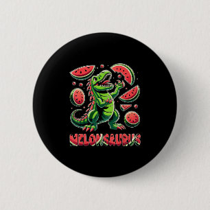 Badge Rond 5 Cm Melonsaurus Watermelon Dinosaur Summer Tropical Va