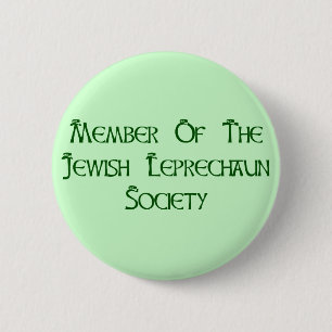 Badge Rond 5 Cm Membre De La Société Juive Leprechaun
