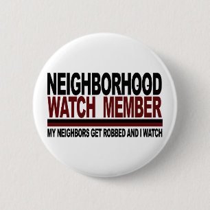 Badge Rond 5 Cm Membre de vigie de quartier