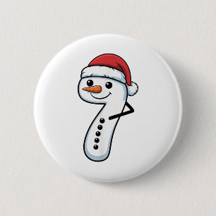 Badge Rond 5 Cm Mème de Noël de couple bonhomme de neige 67 corres