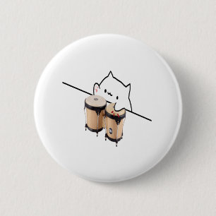 Badge Rond 5 Cm Meme mignon de chat de bongo