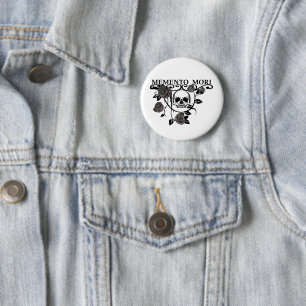 Badge Rond 5 Cm memento mori flower