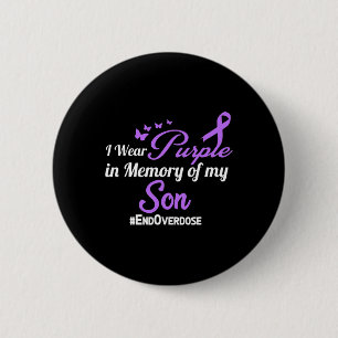 Badge Rond 5 Cm Mémoire de sensibilisation à l'overdose