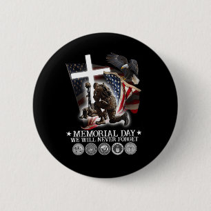 Badge Rond 5 Cm Memorial Day Nous n'oublierons jamais les amoureux