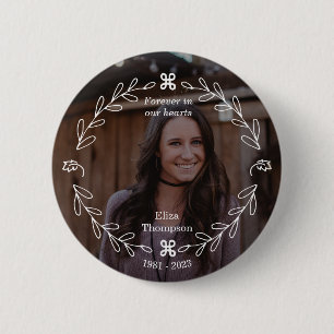 Badge Rond 5 Cm Mémorial des fleurs d'amour