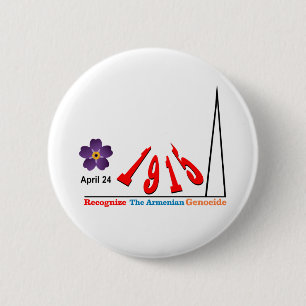 Badge Rond 5 Cm Mémorial du génocide