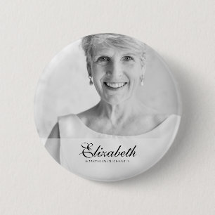 Badge Rond 5 Cm Mémorial photo classique et simple