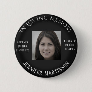 Badge Rond 5 Cm Mémorial photo en mémoire d'amour