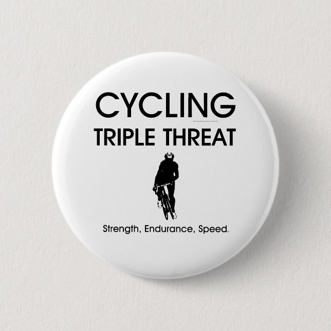 Badge Rond 5 Cm Menace triple de recyclage SUPÉRIEURE (Devant)