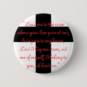 Badge Rond 5 Cm Menez-moi à la croix - bouton