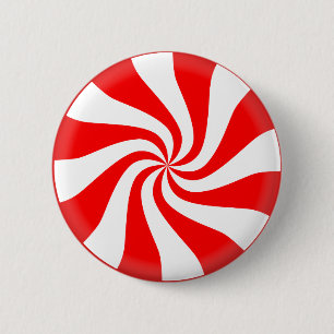 Badge Rond 5 Cm Menthe poivrée de sucrerie de Noël