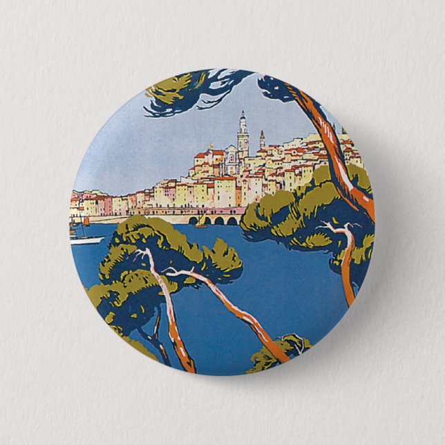 Badge Rond 5 Cm Menton (Devant)