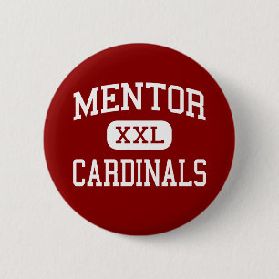 Badge Rond 5 Cm Mentor - cardinaux - lycée - mentor Ohio