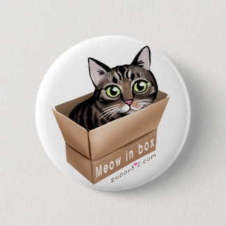Badge Rond 5 Cm Meow dans la boîte