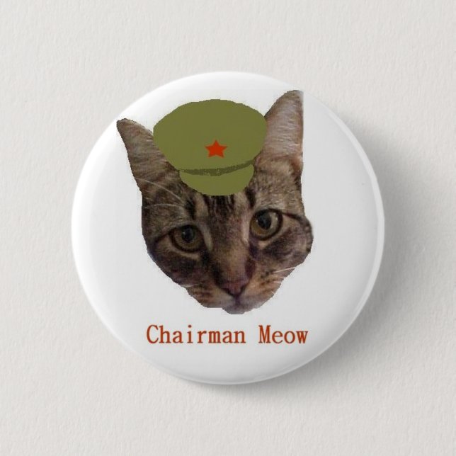 Badge Rond 5 Cm Meow de Président (Devant)